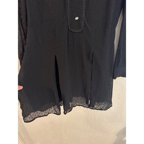 Zara Polka Dot Mesh Wednesday Addam’s Style Dress - Picture 7 of 13